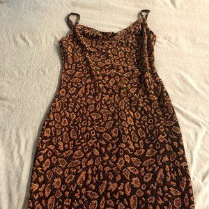 XS copper and black womans mini dress